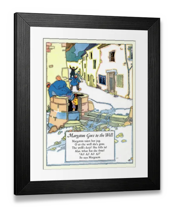 Framed Print : Margoton Goes to the Well Framed Print : Margoton Goes to the Well