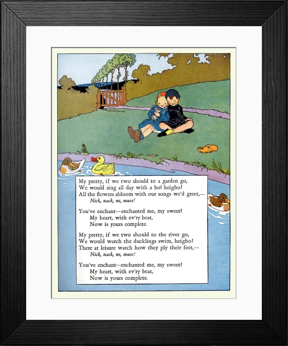 Framed Print : My Pretty, if We Two Should to a Garden Go Framed Print : My Pretty, if We Two Should to a Garden Go