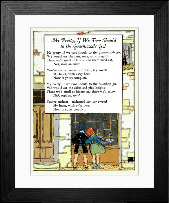 Framed Print : My Pretty, if We Two Should to the Greenwoods Go! Framed Print : My Pretty, if We Two Should to the Greenwoods Go!
