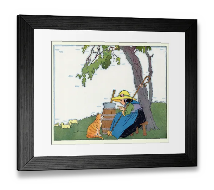 Framed Print : The Shepherdess Framed Print : The Shepherdess