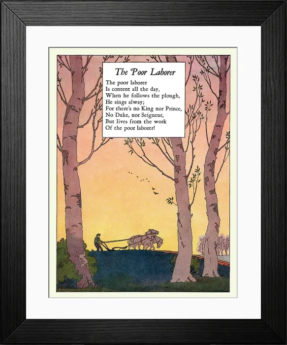 Framed Print : The Poor Laborer Framed Print : The Poor Laborer