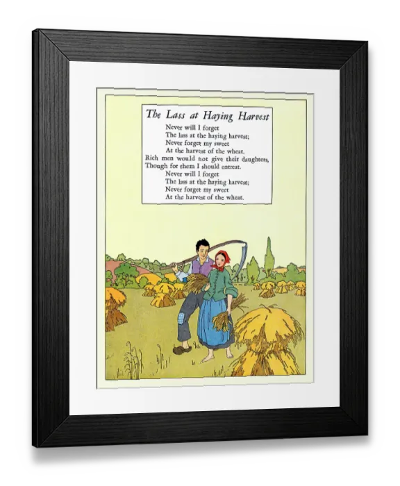 Framed Print : The Lass at Haying Harvest Framed Print : The Lass at Haying Harvest