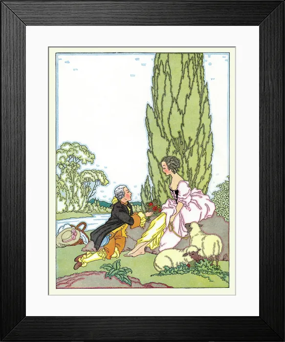 Framed Print : Shepherds and Shepherdess Framed Print : Shepherds and Shepherdess