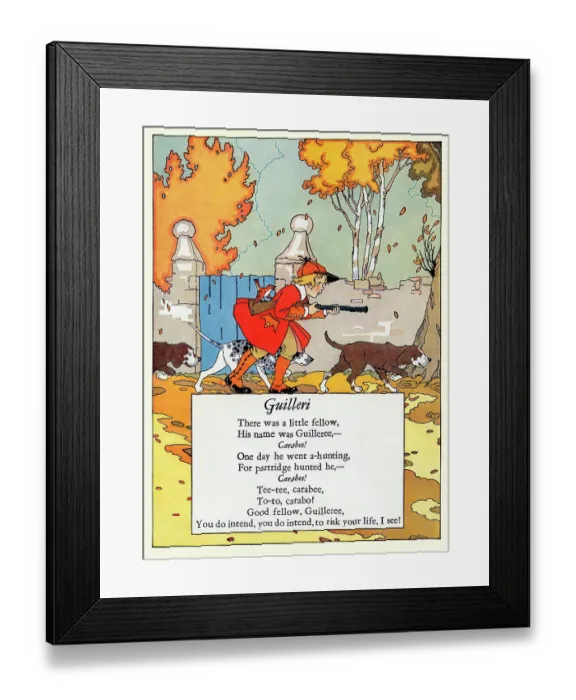 Framed Print : Guilleri. Illustrated page from 'Nursery Friends Framed Print : Guilleri. Illustrated page from 'Nursery Friends