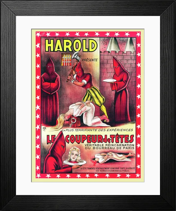 Framed Print : Le Coupeur de Tetes Framed Print : Le Coupeur de Tetes