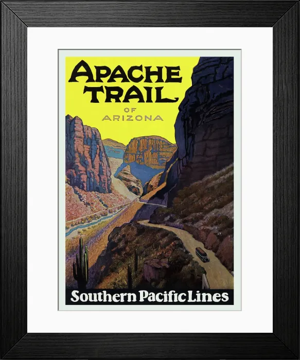 Framed Print : Apache Trail of Arizona. Southern Pacific