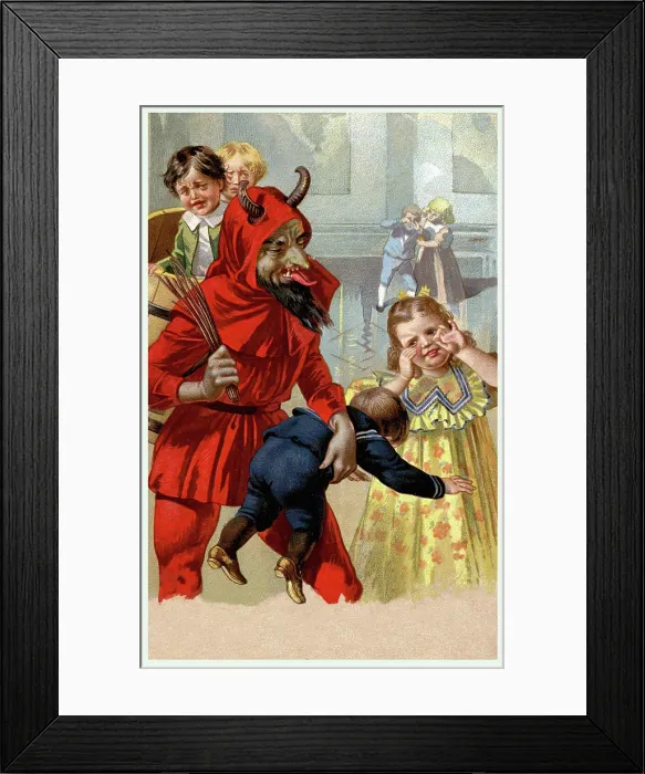 Framed Print : Krampus and the Bad Boys Framed Print : Krampus and the Bad Boys