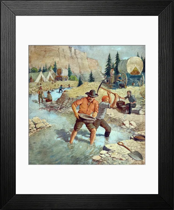 Framed Print : California Gold Miners Framed Print : California Gold Miners