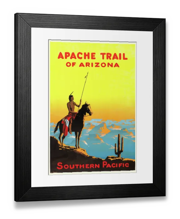 Framed Print : Apache Trail of Arizona. Southern Pacific Framed Print : Apache Trail of Arizona. Southern Pacific
