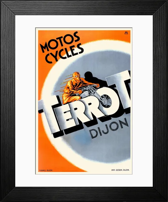 Framed Print : Motos Cycles Terrot Dijon Framed Print : Motos Cycles Terrot Dijon