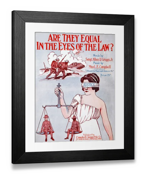 Framed Print : Are They Equal in the Eyes of the Law? Framed Print : Are They Equal in the Eyes of the Law?