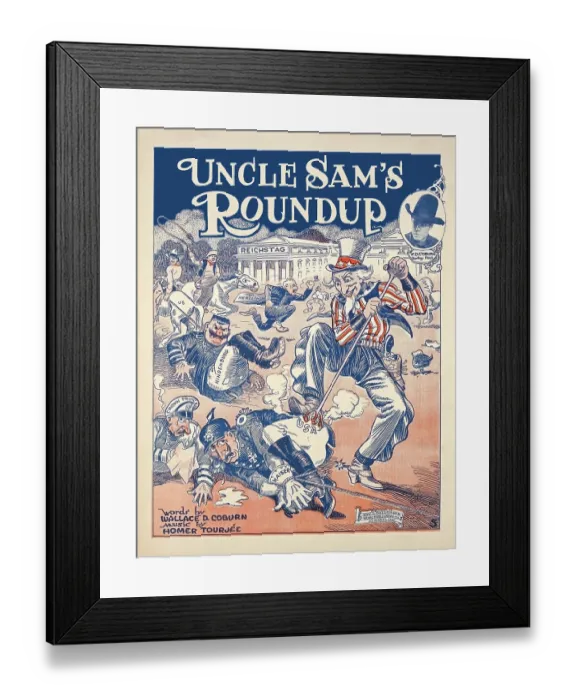Framed Print : Uncle Sam's roundup