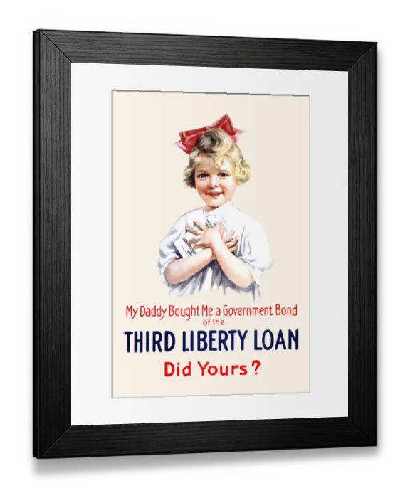 Framed Print : My daddy Bought Me a Governement Bond Framed Print : My daddy Bought Me a Governement Bond