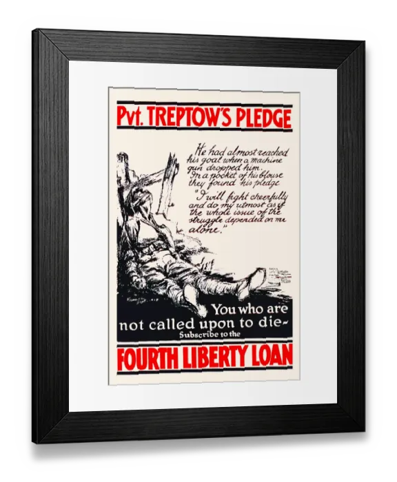 Framed Print : Pvt Treptow's Pledge Framed Print : Pvt Treptow's Pledge