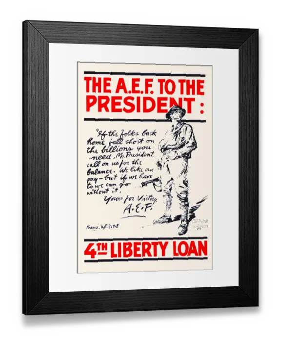 Framed Print : The A.E.F. to the President Framed Print : The A.E.F. to the President