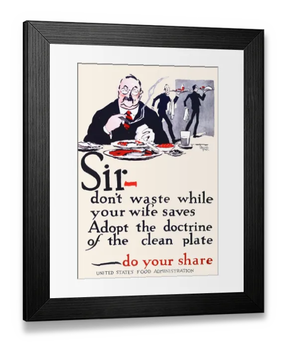 Framed Print : Sir- don't waste while your wife saves Framed Print : Sir- don't waste while your wife saves