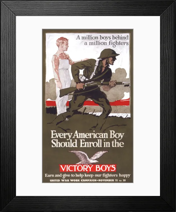 Framed Print : Every American Boy Should Enroll in the Victory Boys Framed Print : Every American Boy Should Enroll in the Victory Boys