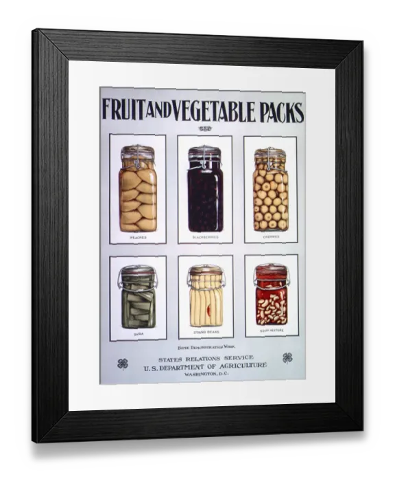 Framed Print : Fruit and Vegetable Packs
