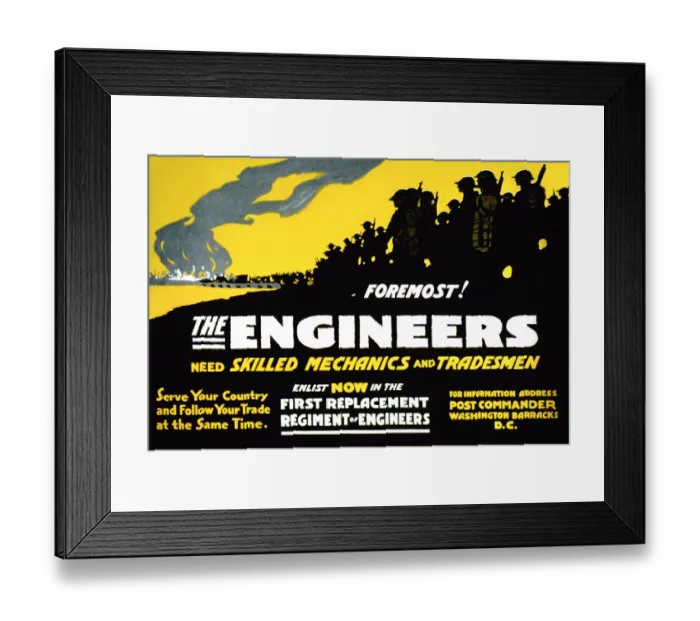 Framed Print : Engineers need Skilled Mechanics & Tradesmen Framed Print : Engineers need Skilled Mechanics & Tradesmen