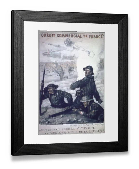 Framed Print : Subscribe to the French National Loan for the War