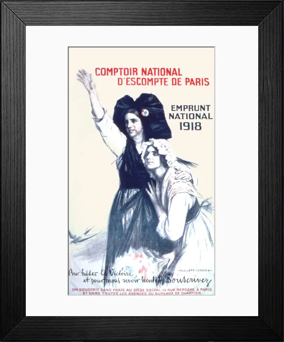 Framed Print : Subscribe to the French National Loan for the War