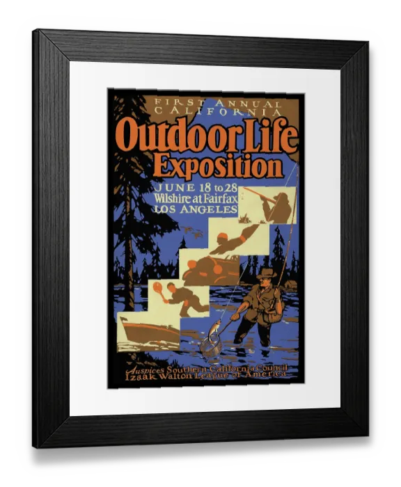 Framed Print : First Annual California Outdoor Life Exposition Framed Print : First Annual California Outdoor Life Exposition