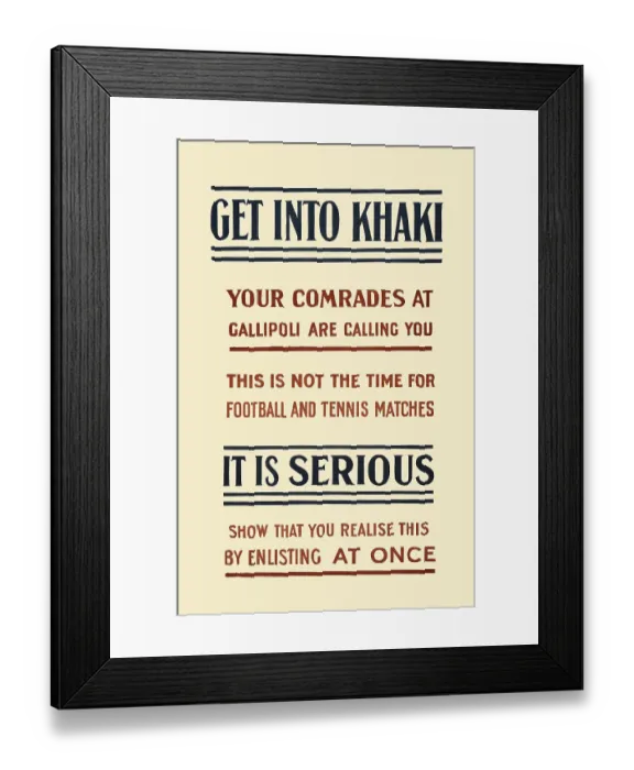 Framed Print : Get into khaki