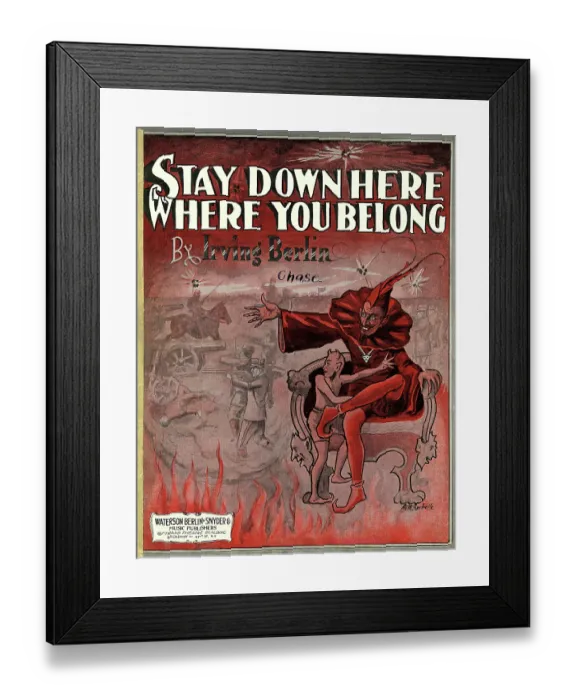 Framed Print : Stay Dow Here Where You Belong Framed Print : Stay Dow Here Where You Belong