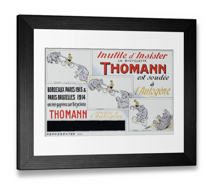 Framed Print : Inutile d'Insister la Bicyclette Thomann Framed Print : Inutile d'Insister la Bicyclette Thomann