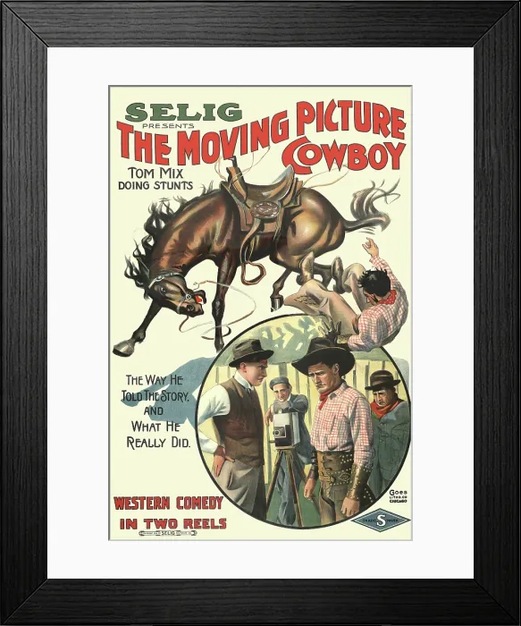 Framed Print : The Motion Picture Cowboy Framed Print : The Motion Picture Cowboy