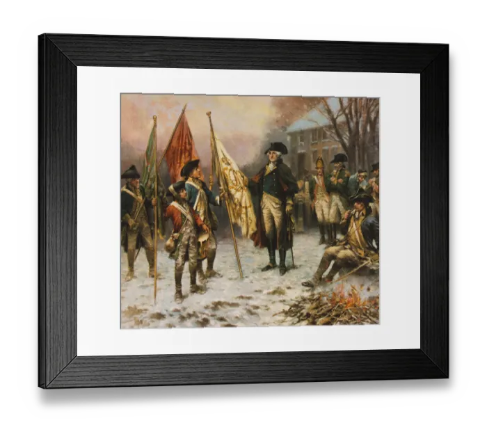 Framed Print : Washington inspecting the captured colors Framed Print : Washington inspecting the captured colors