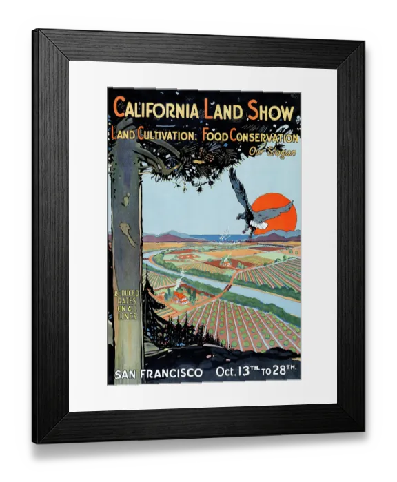 Framed Print : California Land Show / San Francisco. Oct. 13th to 28th Framed Print : California Land Show / San Francisco. Oct. 13th to 28th