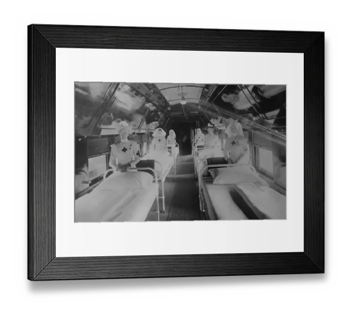 Framed Print : Interior Military Hospital car, C.P.R.'Y Framed Print : Interior Military Hospital car, C.P.R.'Y
