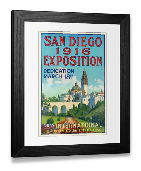 Framed Print : San Diego 1916 Exposition Framed Print : San Diego 1916 Exposition