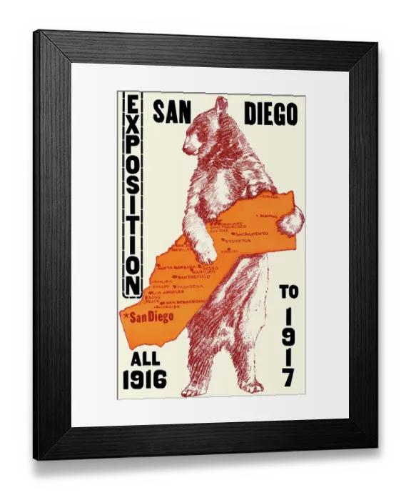 Framed Print : Exposition, San Diego, all 1916 to 1917