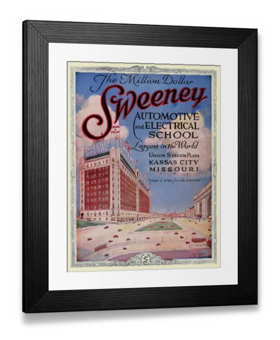 Framed Print : Sweeney Automotive and Electrical School Framed Print : Sweeney Automotive and Electrical School