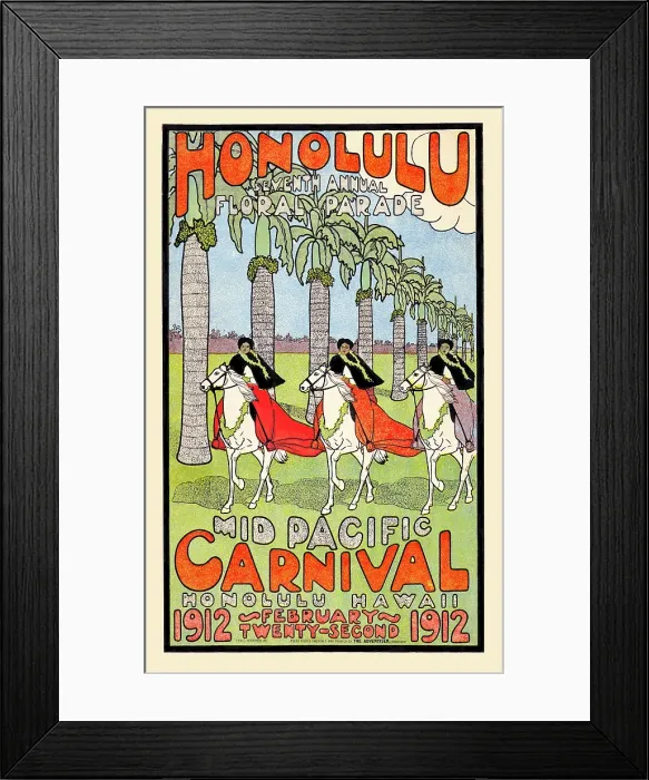 Framed Print : Honolulu Seventh Annual Floral Parade Framed Print : Honolulu Seventh Annual Floral Parade