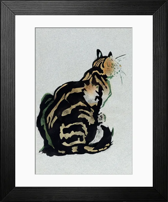 Framed Print : Chat assis Framed Print : Chat assis
