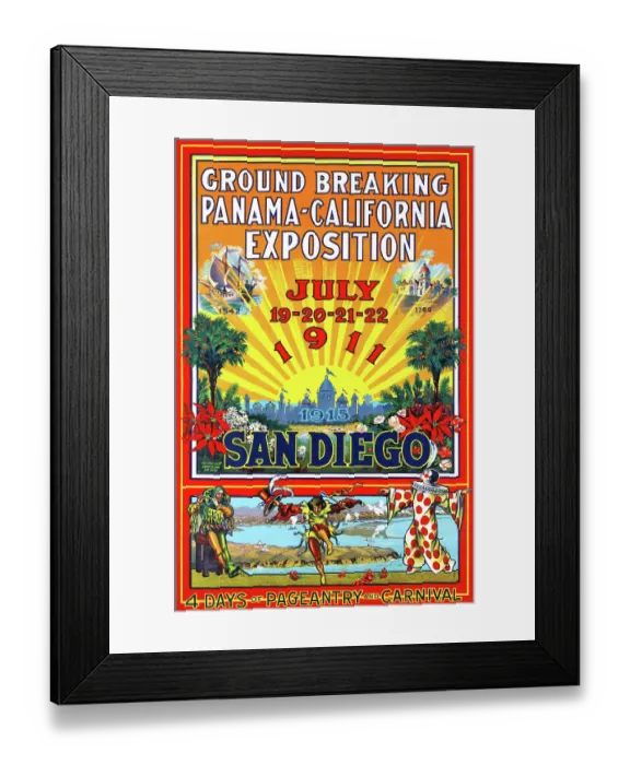 Framed Print : Ground breaking Panama-California exposition Framed Print : Ground breaking Panama-California exposition