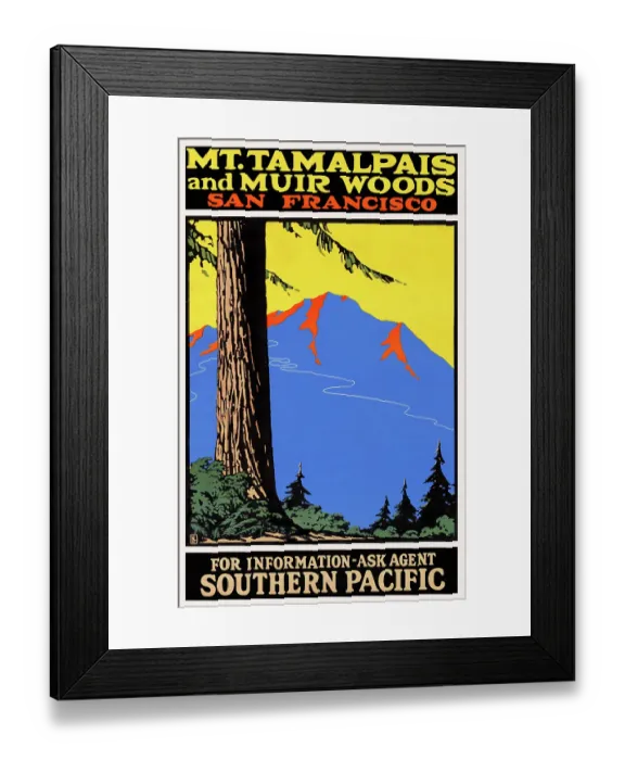 Framed Print : Mt. Tamalpais and Muir Woods, San Francisco Framed Print : Mt. Tamalpais and Muir Woods, San Francisco