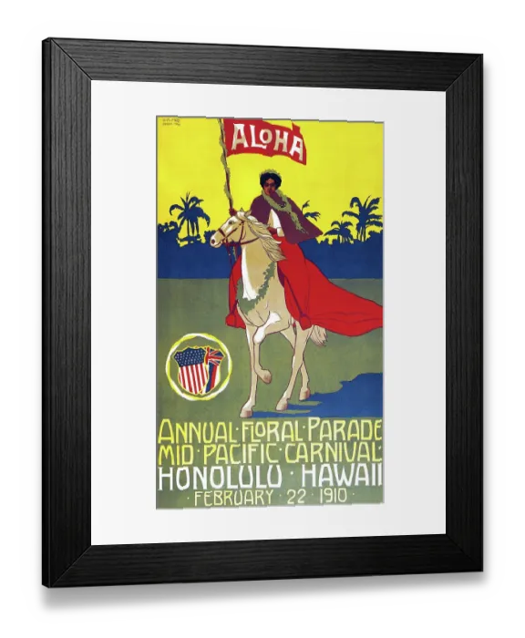 Framed Print : Aloha; Annual Floral Parade Framed Print : Aloha; Annual Floral Parade