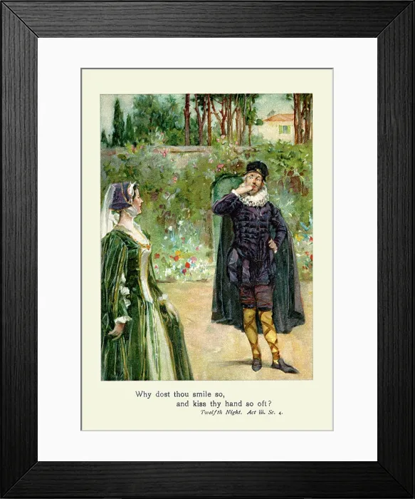 Framed Print : Twelfth Night, Act iii, sc. 4
