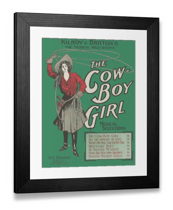 Framed Print : The Cow-Boy Girl Framed Print : The Cow-Boy Girl