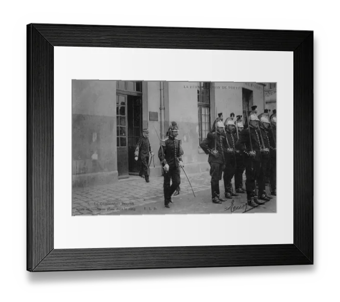 Framed Print : Commandant Dreyfus Exits the Building Framed Print : Commandant Dreyfus Exits the Building