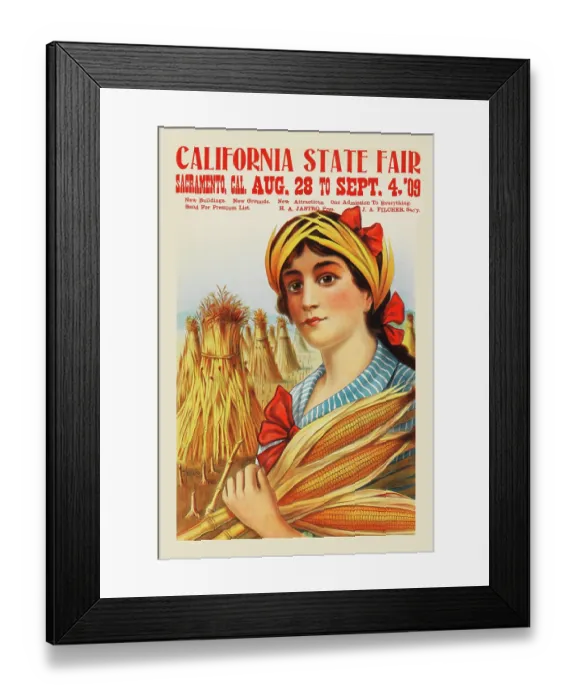 Framed Print : California State Fair 1909 - Corn Framed Print : California State Fair 1909 - Corn