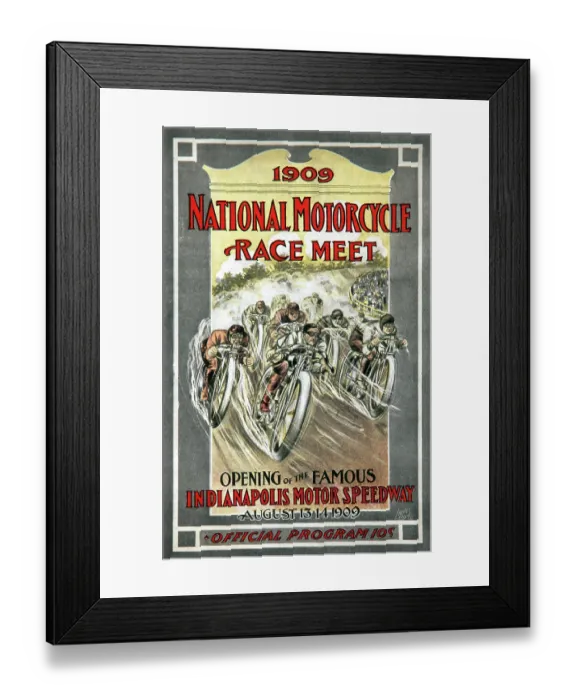 Framed Print : 1909 National Motorcycle Race Meet Framed Print : 1909 National Motorcycle Race Meet