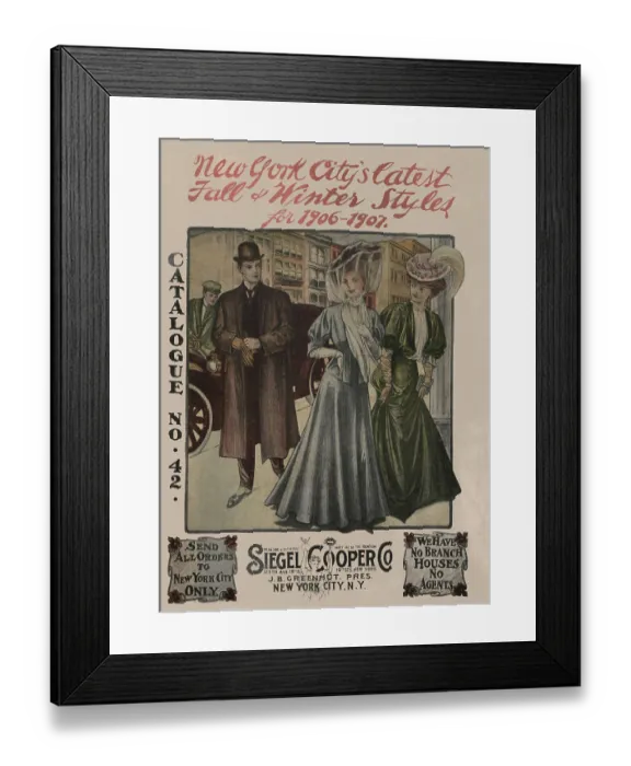 Framed Print : Siegel Cooper Fall & Winter Styles Framed Print : Siegel Cooper Fall & Winter Styles
