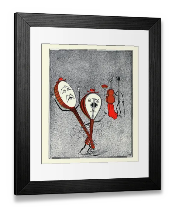 Framed Print : Unstrung. The Banjo's nerves are quite unstrung; Why does he take on so? Framed Print : Unstrung. The Banjo's nerves are quite unstrung; Why does he take on so?