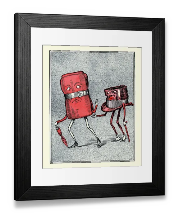 Framed Print : The Miser. The Pocketbook has money, On that subject he is daft; But when