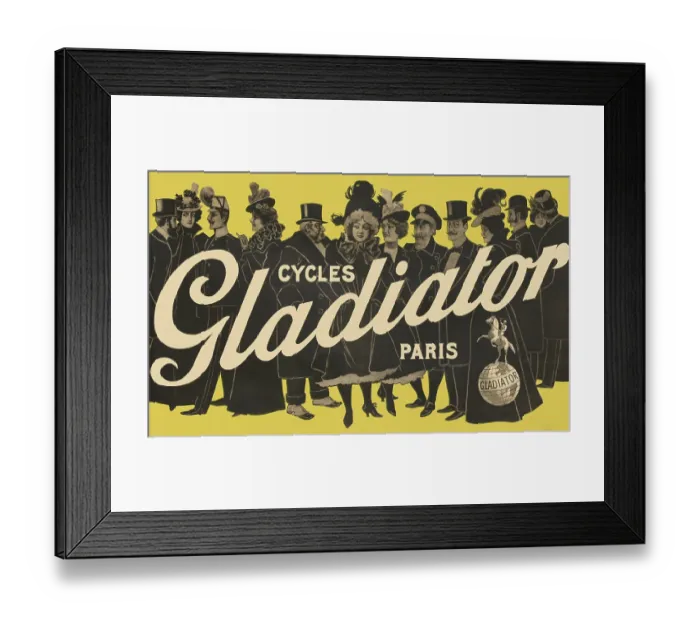 Framed Print : Cycles Gladiator Paris Framed Print : Cycles Gladiator Paris